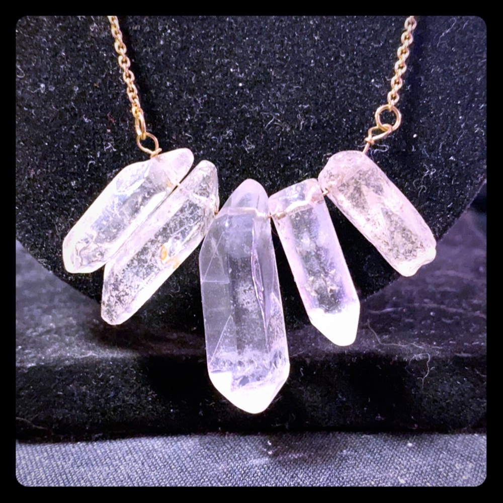 Adjustable Healing Quartz Crystal Necklace